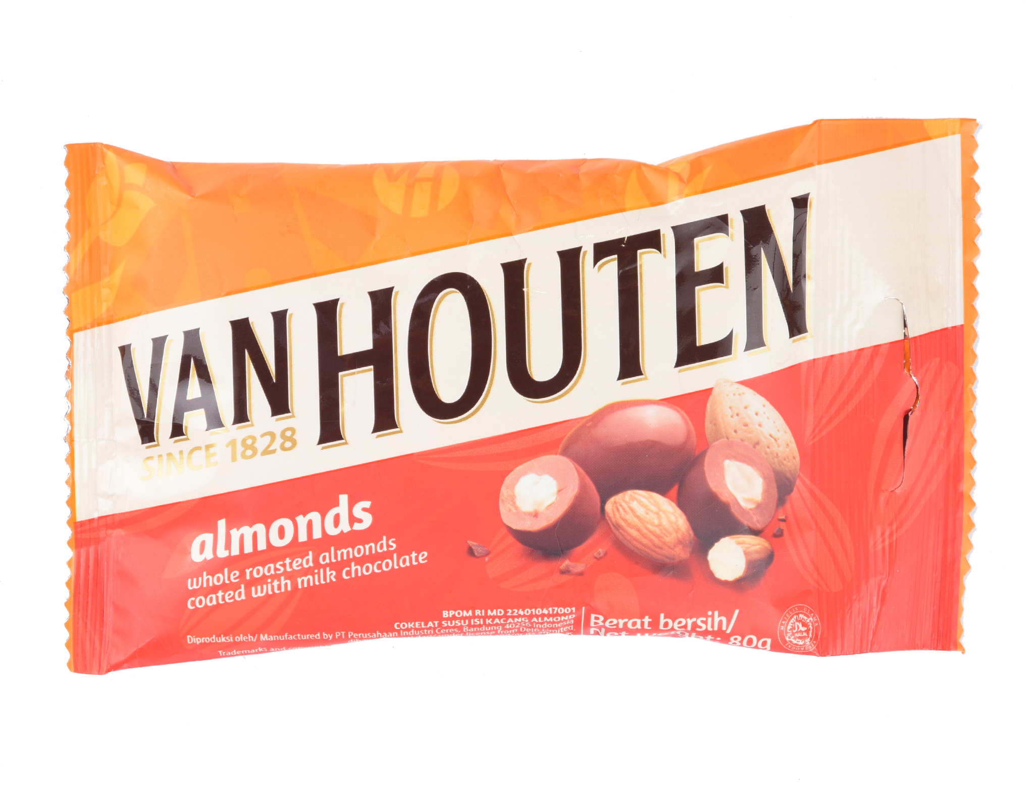 Van Houten Dark Milk Almonds Chocolate Pouch Myaeon Go