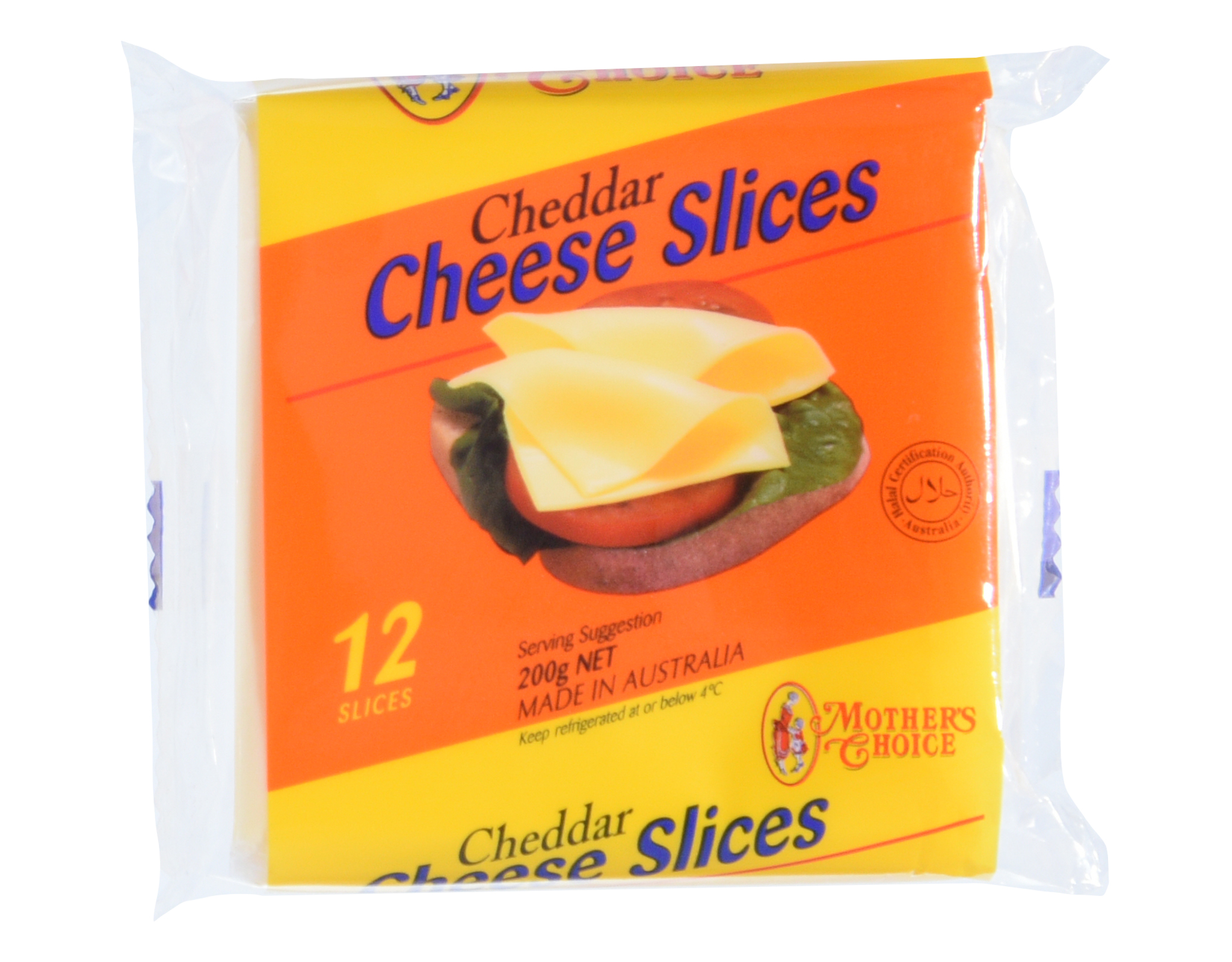 Mother's Choice Cheddar Cheese Slice 12's Cheddar Cheese Slice 12's