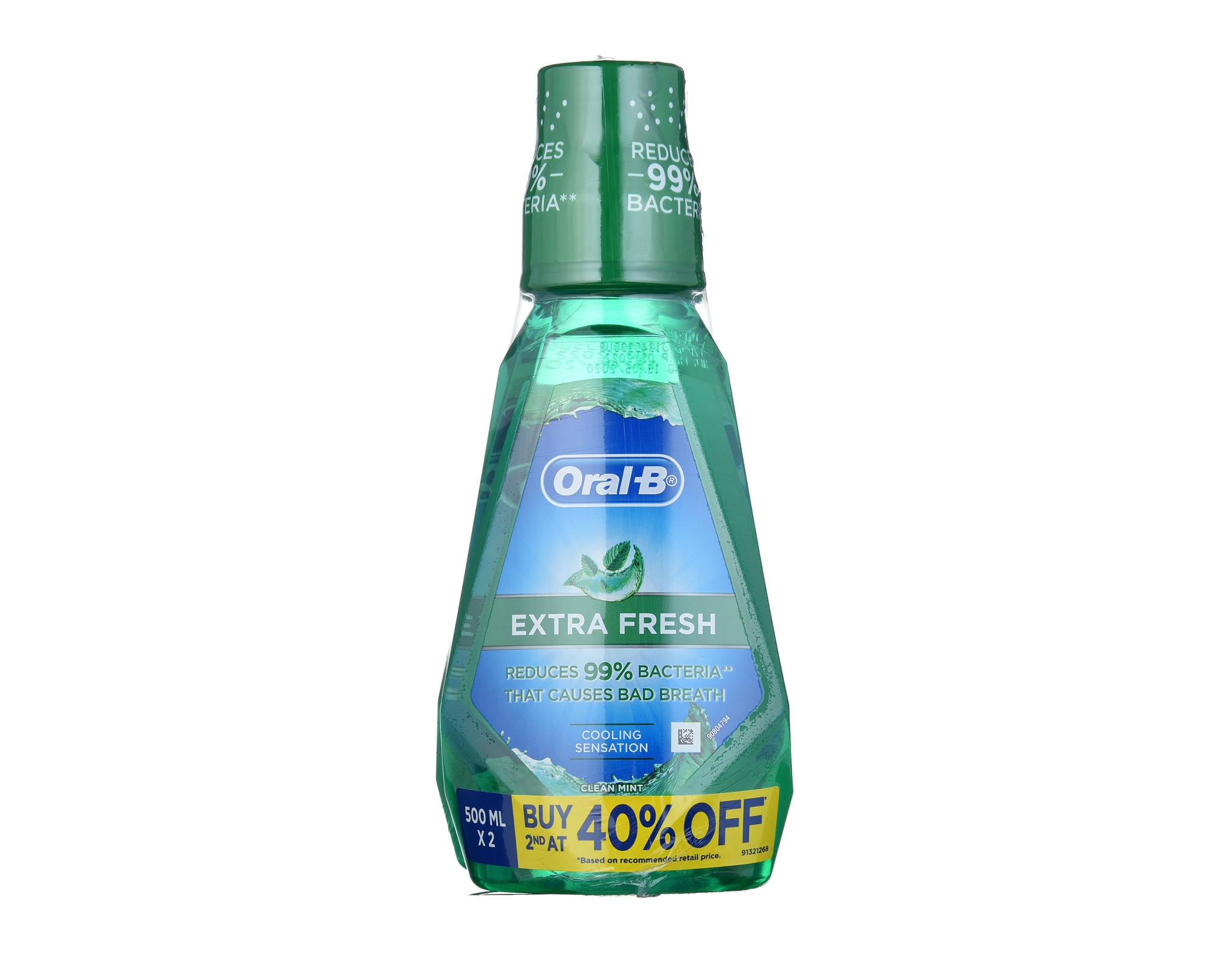 MyAEON2GO | Oral-B Mouthwash Extra Fresh 2 X 500 Ml