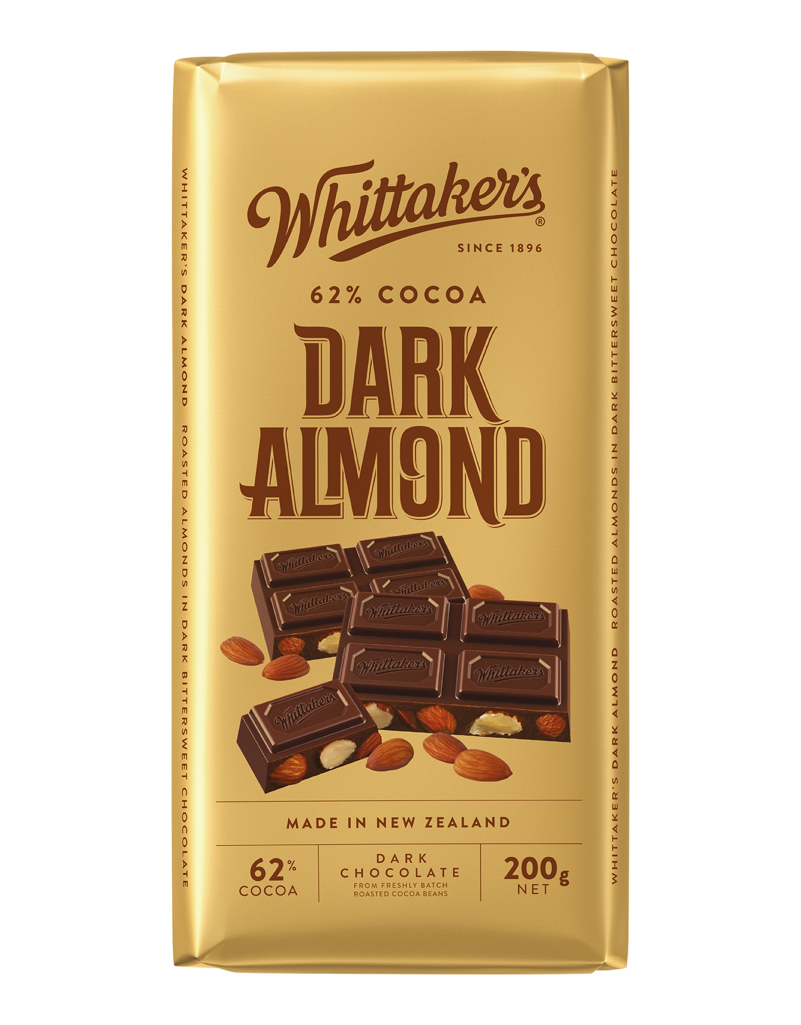 Whittakers Dark Almond 62 Cocoa Chocolate Block Dark Almond 62 Cocoa Chocolate Block Myaeon2go 7077