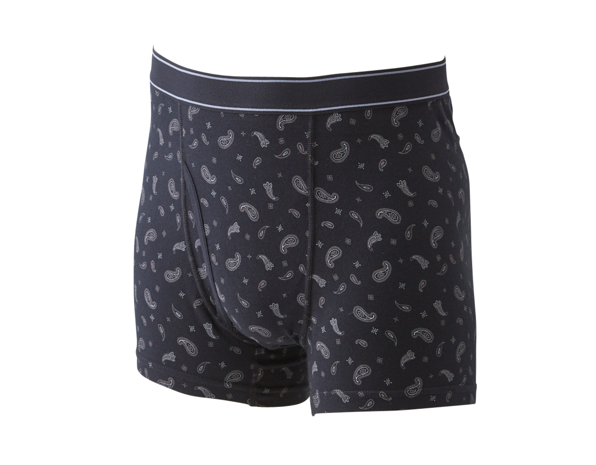 Inner Casual Men High Rise Boxer Paisley Black | myaeon2go