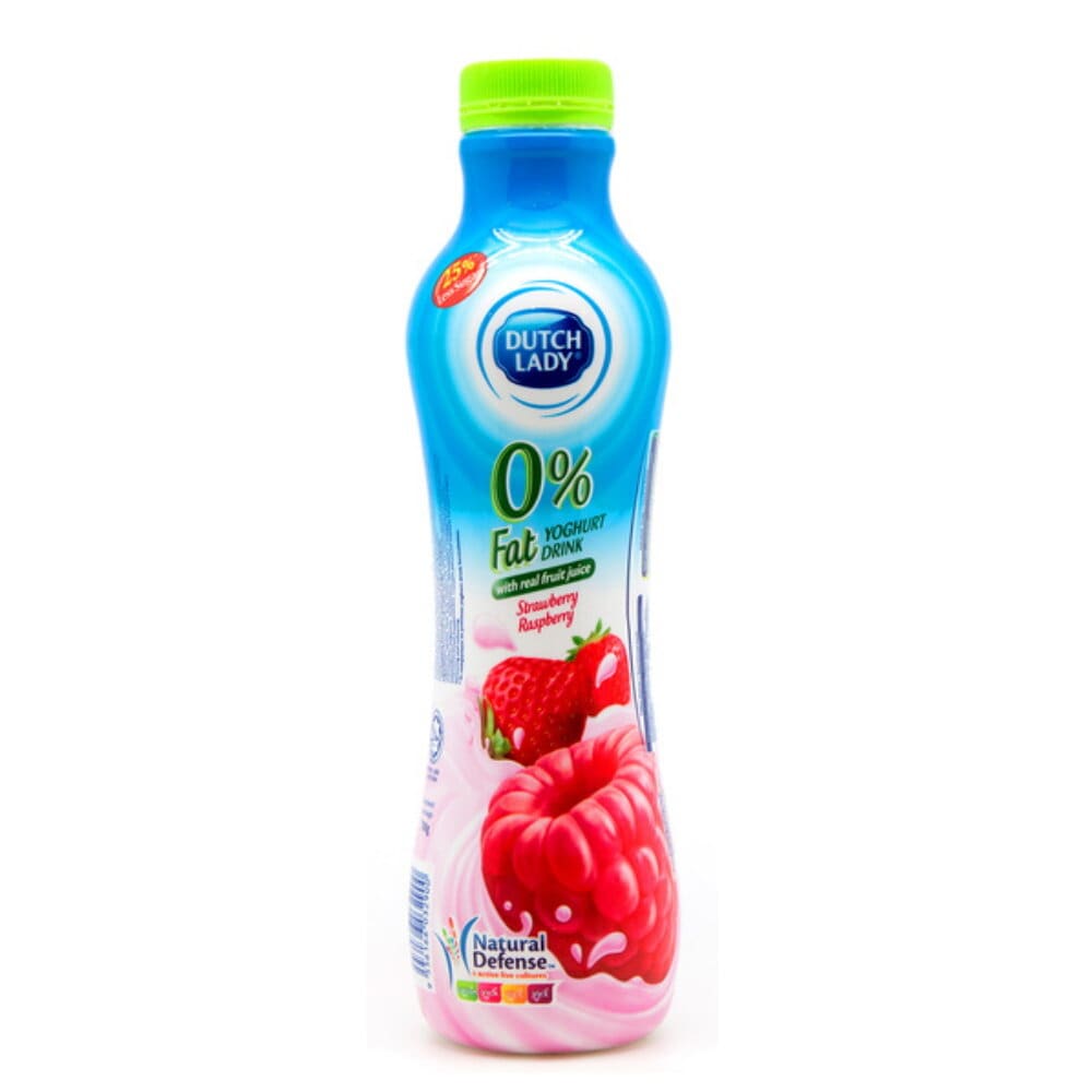 Dutch Lady 0% Fat Yogurt Drink Strawberry Raspberry | myaeon2go