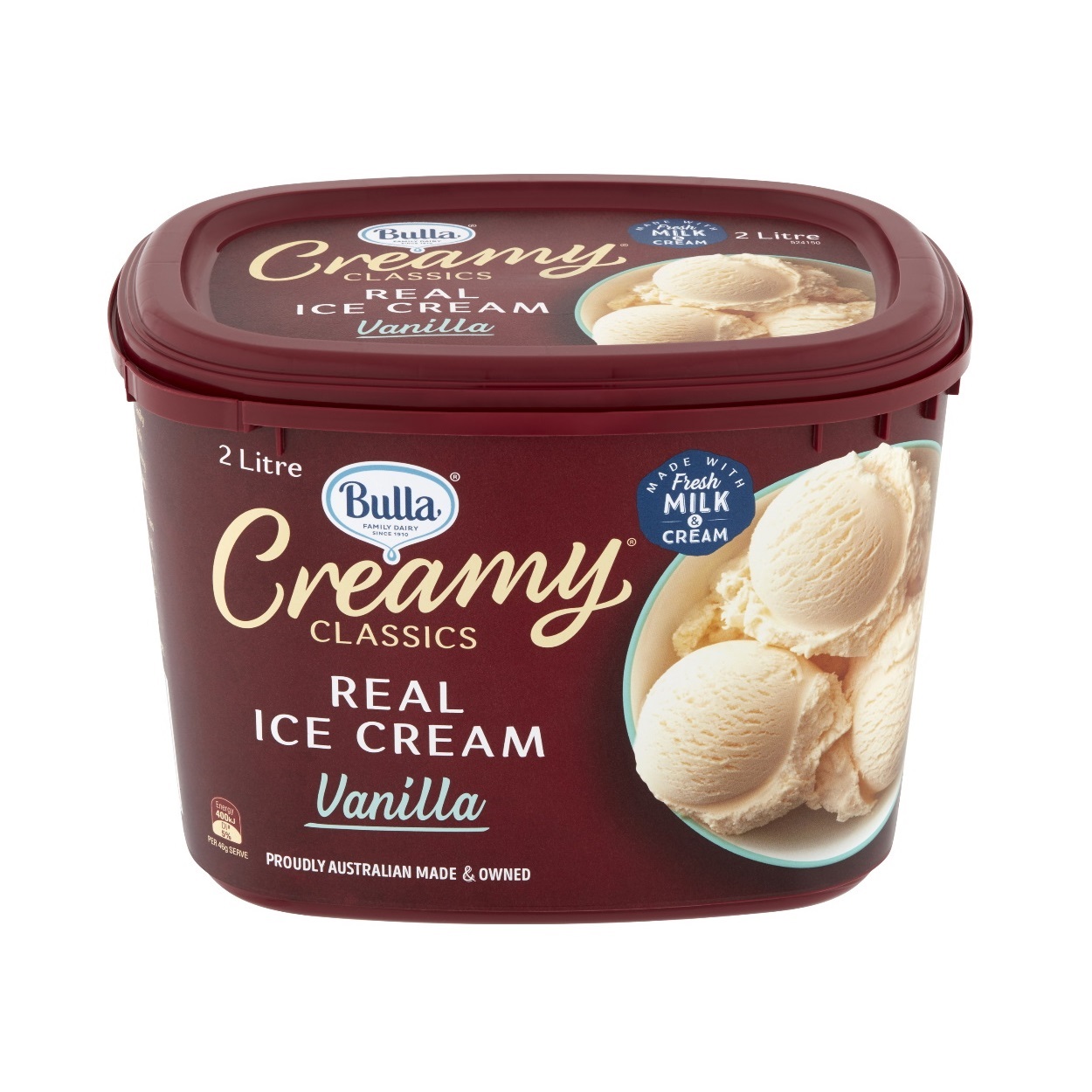 Bulla Creamy Classics Mint Chocolate Chip Real Ice Cream 2L