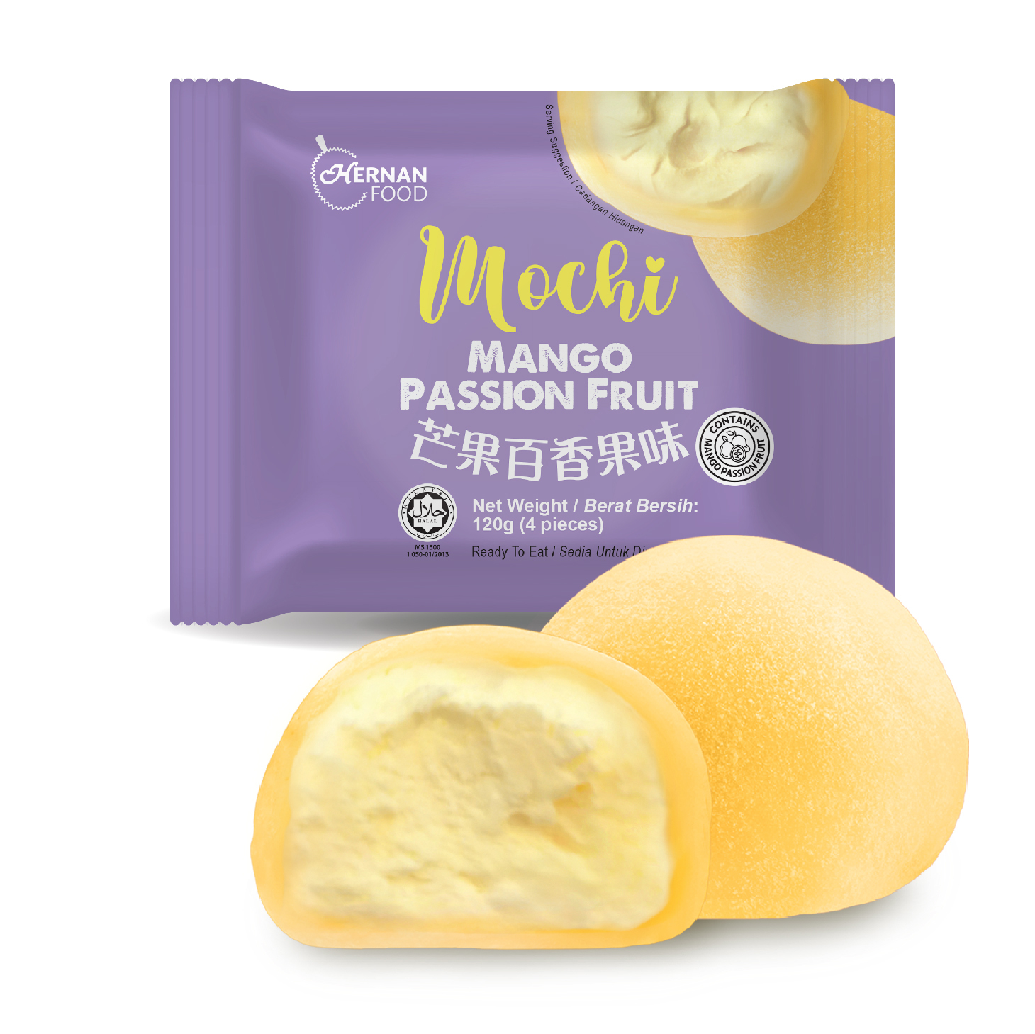 Hernan Food Mango Passion Fruit Mochi myaeon2go