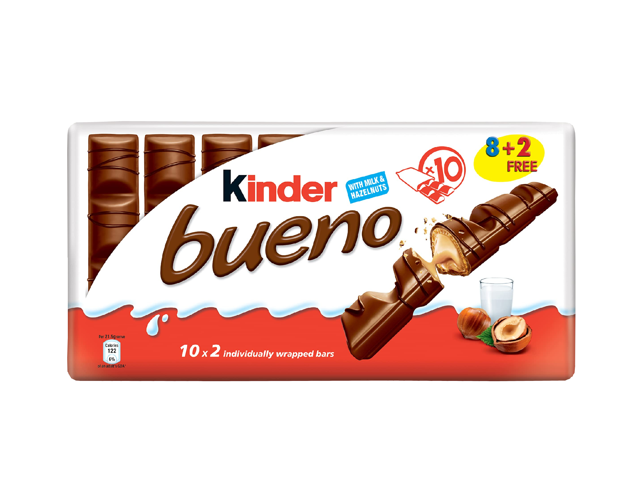 Kinder Bueno Chocolate Bar 8+2's | myaeon2go