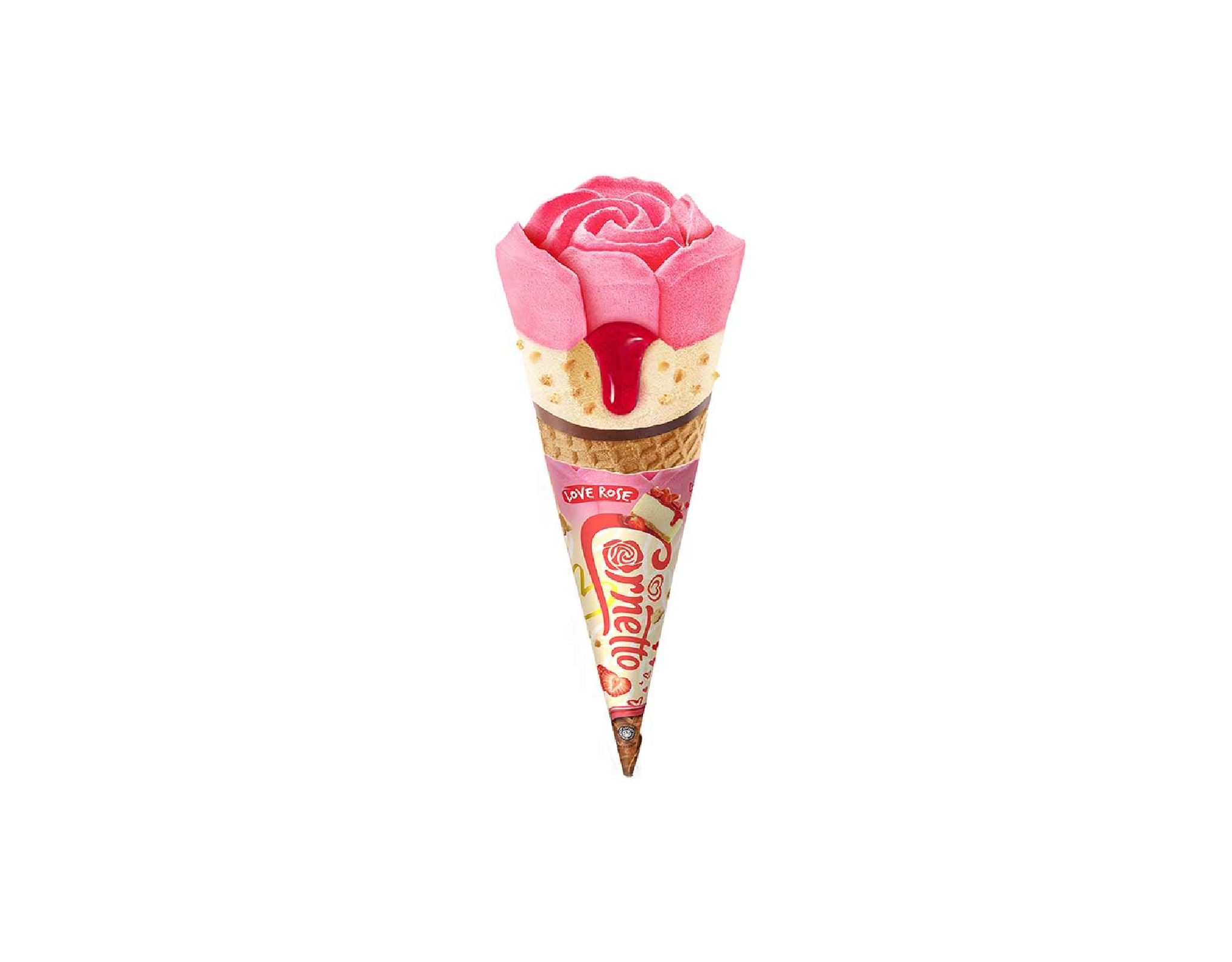 Wall's Cornetto Love Rose Strawberry Cornetto Love Rose Strawberry ...