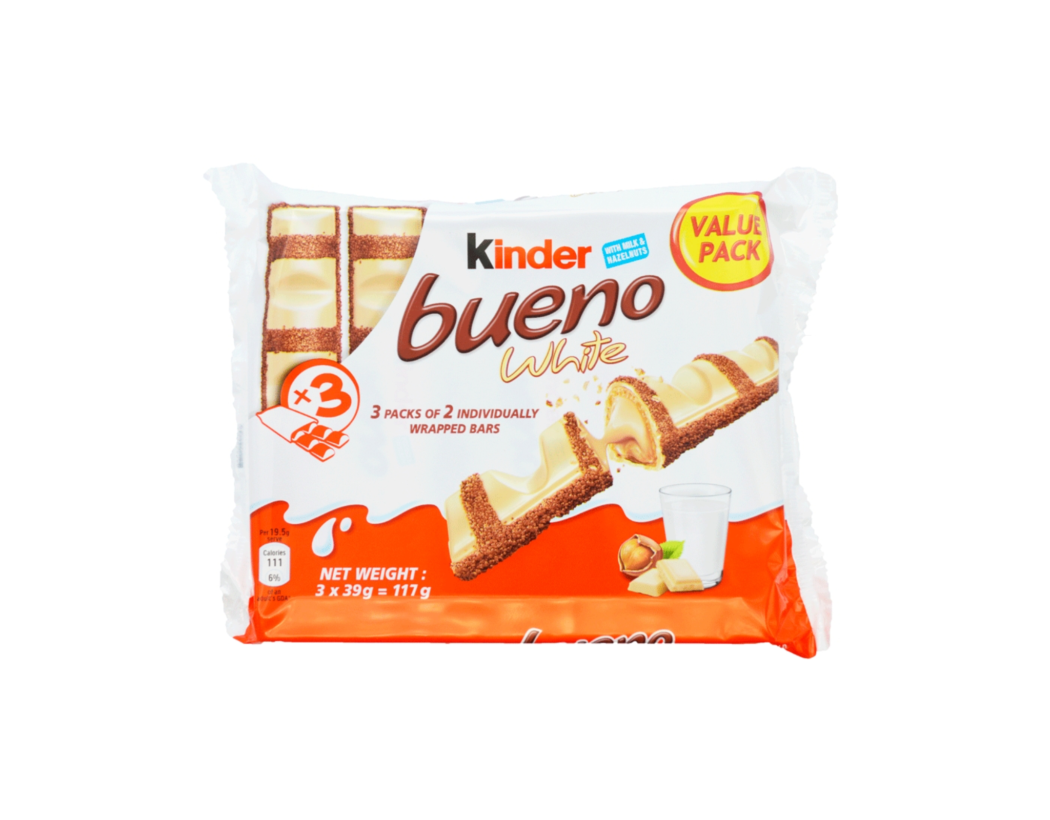 Kinder Bueno White Chocolate Bar 7 x39g.