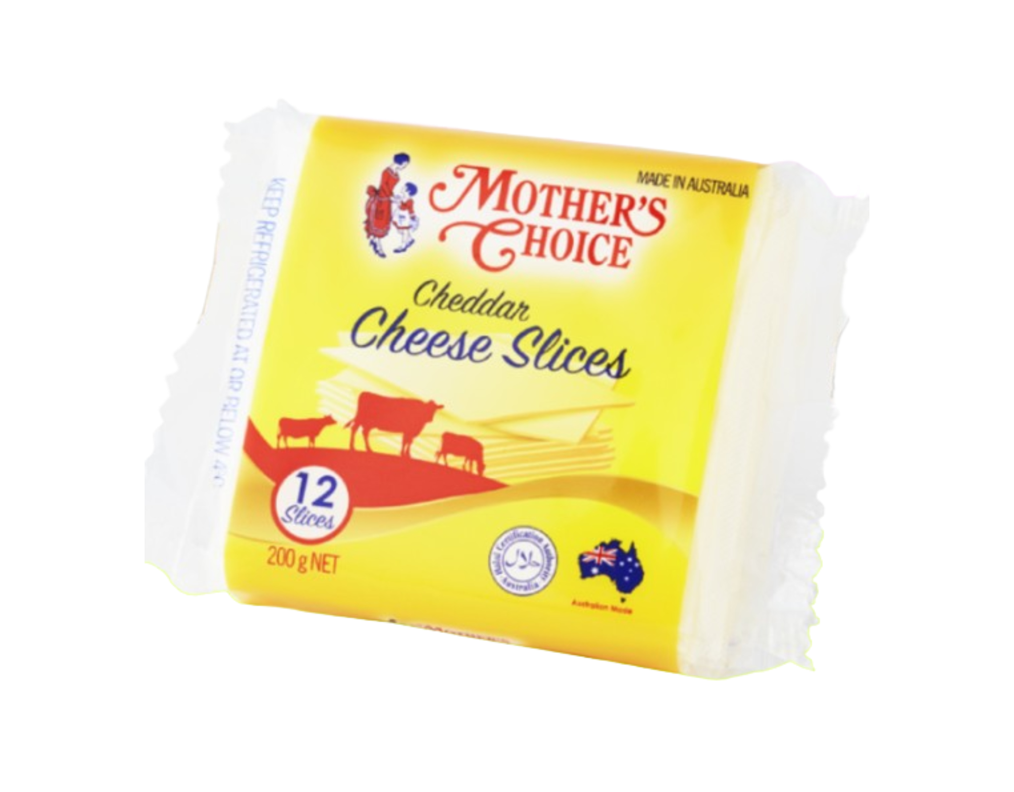 Mother's Choice Cheddar Cheese Slice 12's myaeon2go