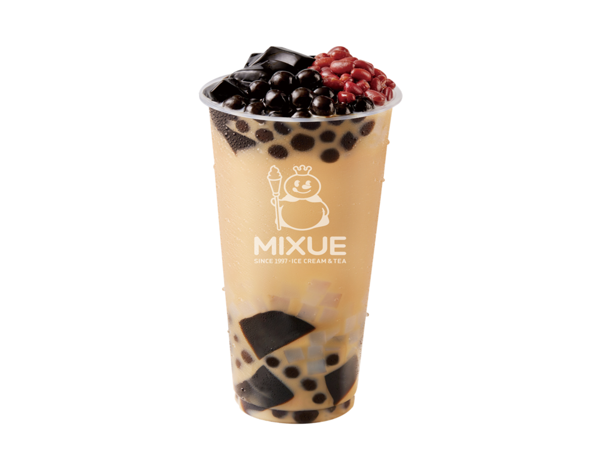 Mixue Supreme Milk Tea Large (Pearl + Coconut Jelly + Brown Sugar Jelly ...