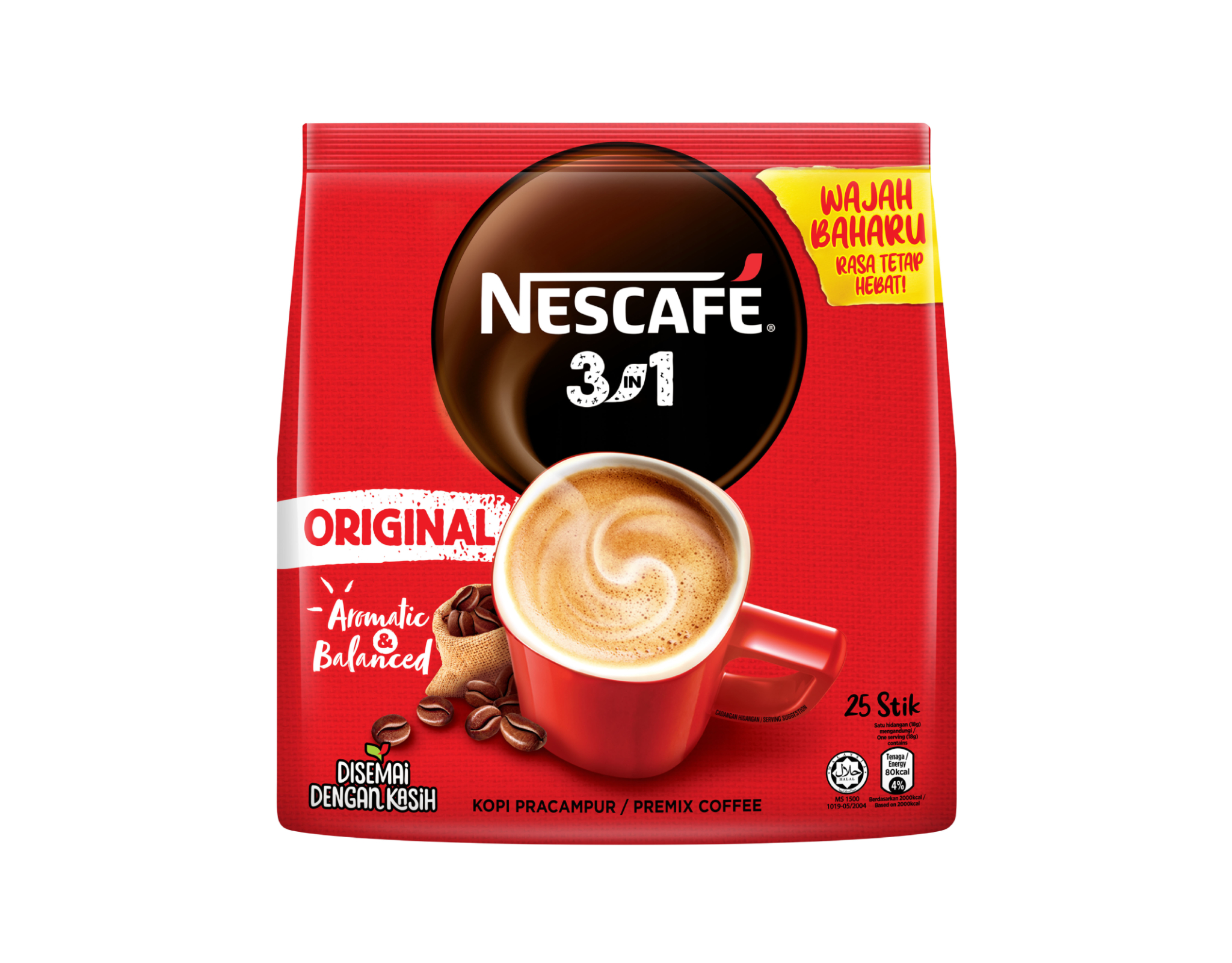 Nescafe 3 in 1 Premix Coffee Original - Aromatic and Balance