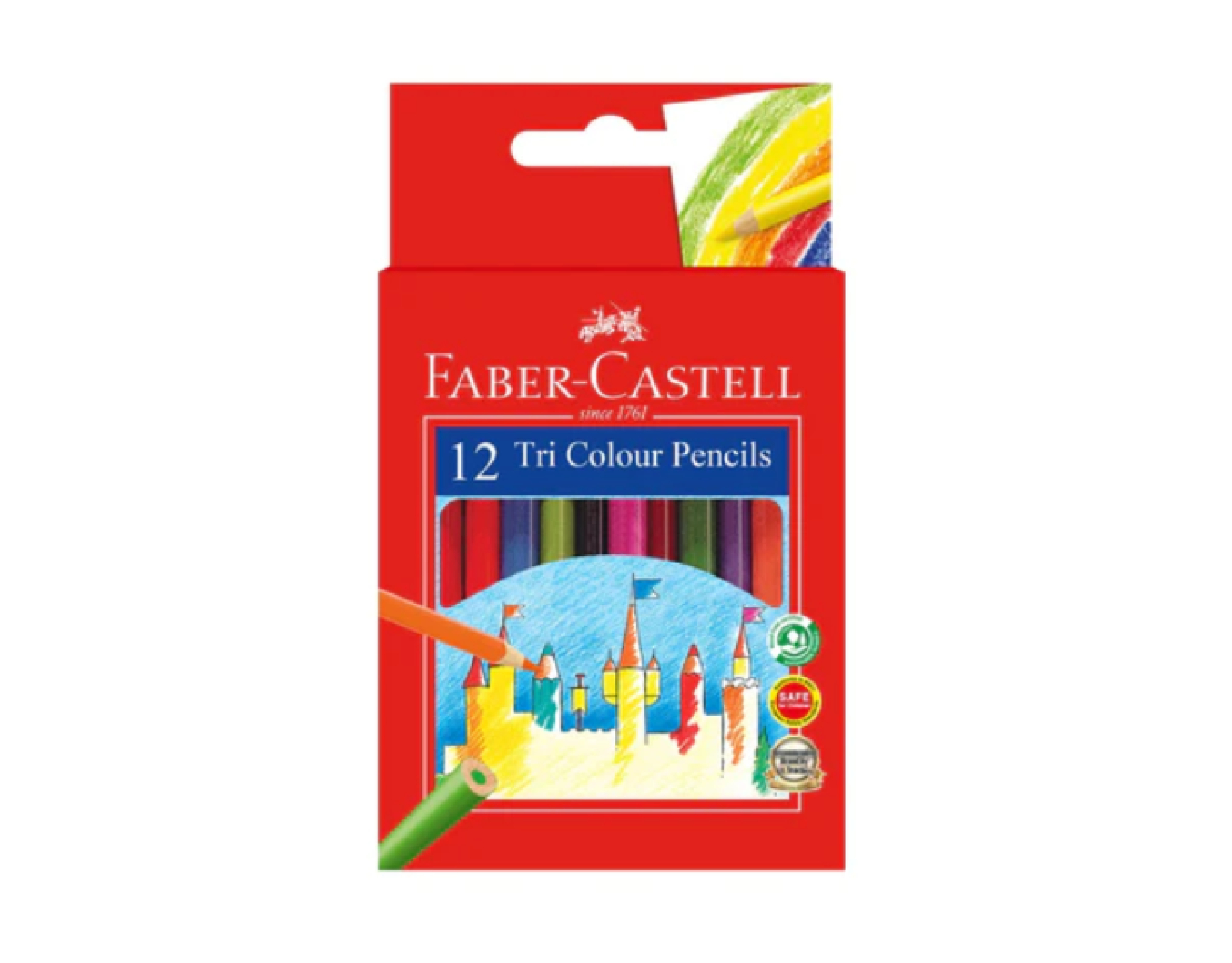 Faber-castell 12 Tri Colour Pencils 