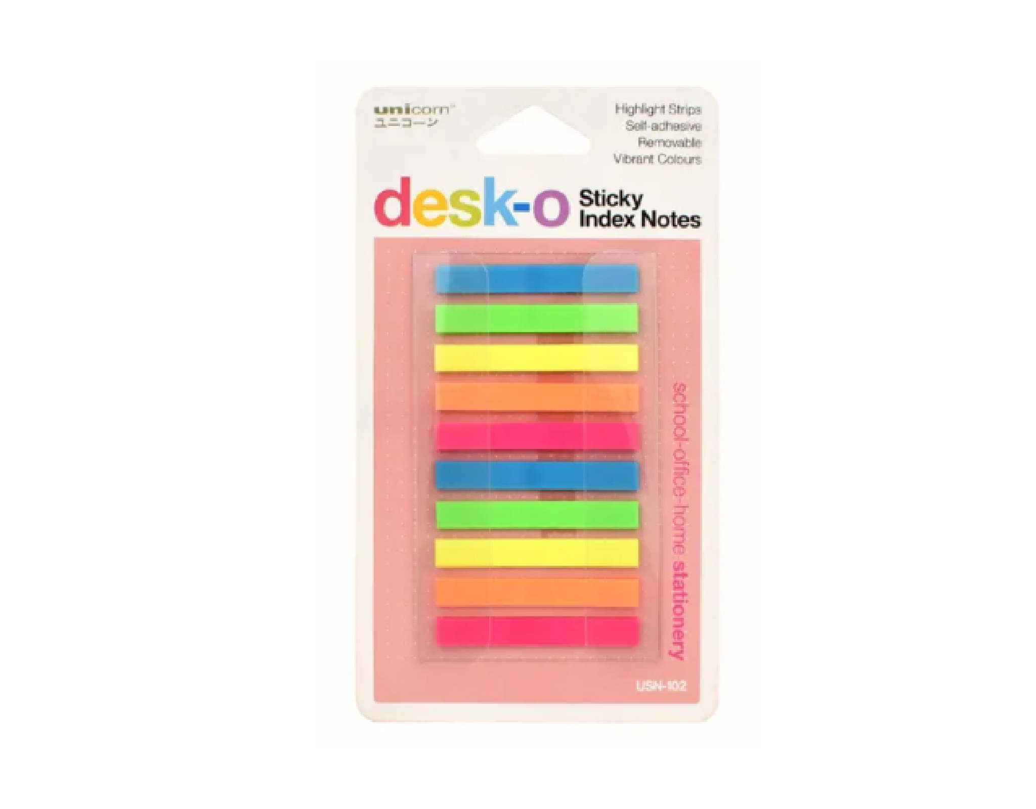 Unicorn Desk-O Sticky Index Notes (10 Colours) USN-102 | myaeon2go