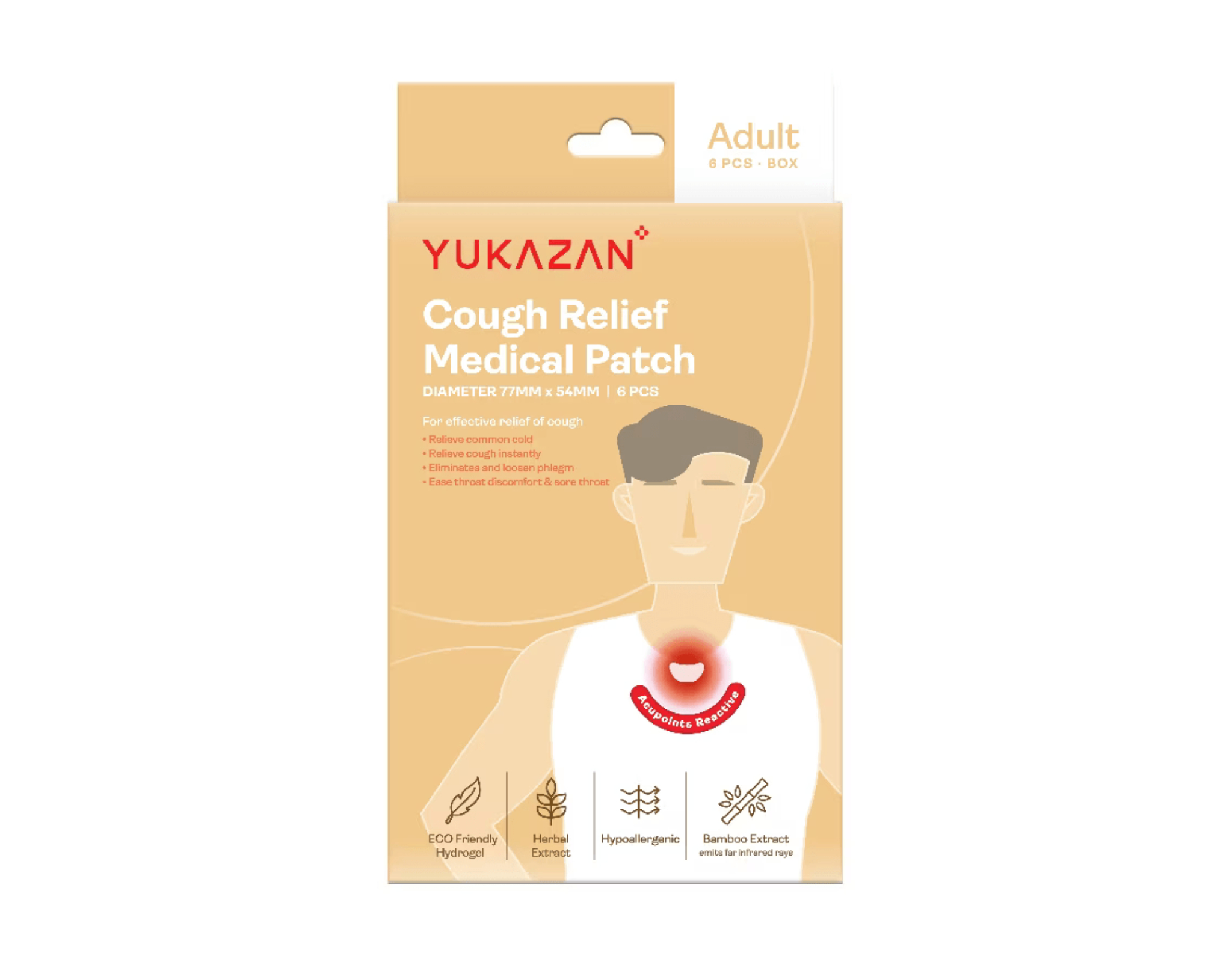 Yukazan Adult Cough Relief Medical Patch myaeon2go