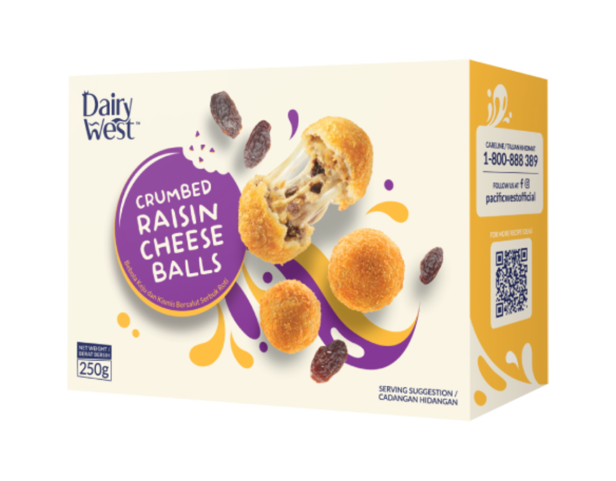 Dairy West Crumbed Raisin Cheese Balls | myaeon2go