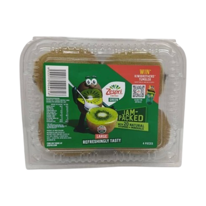 Zespri New Zealand Green Kiwi Jumbo, 4pcs - Digestive Aid