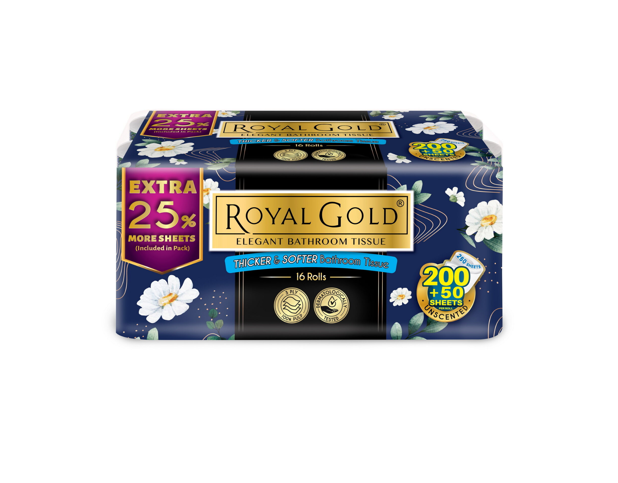 Royal Gold Elegant Toilet Tissue 200pcs x 16