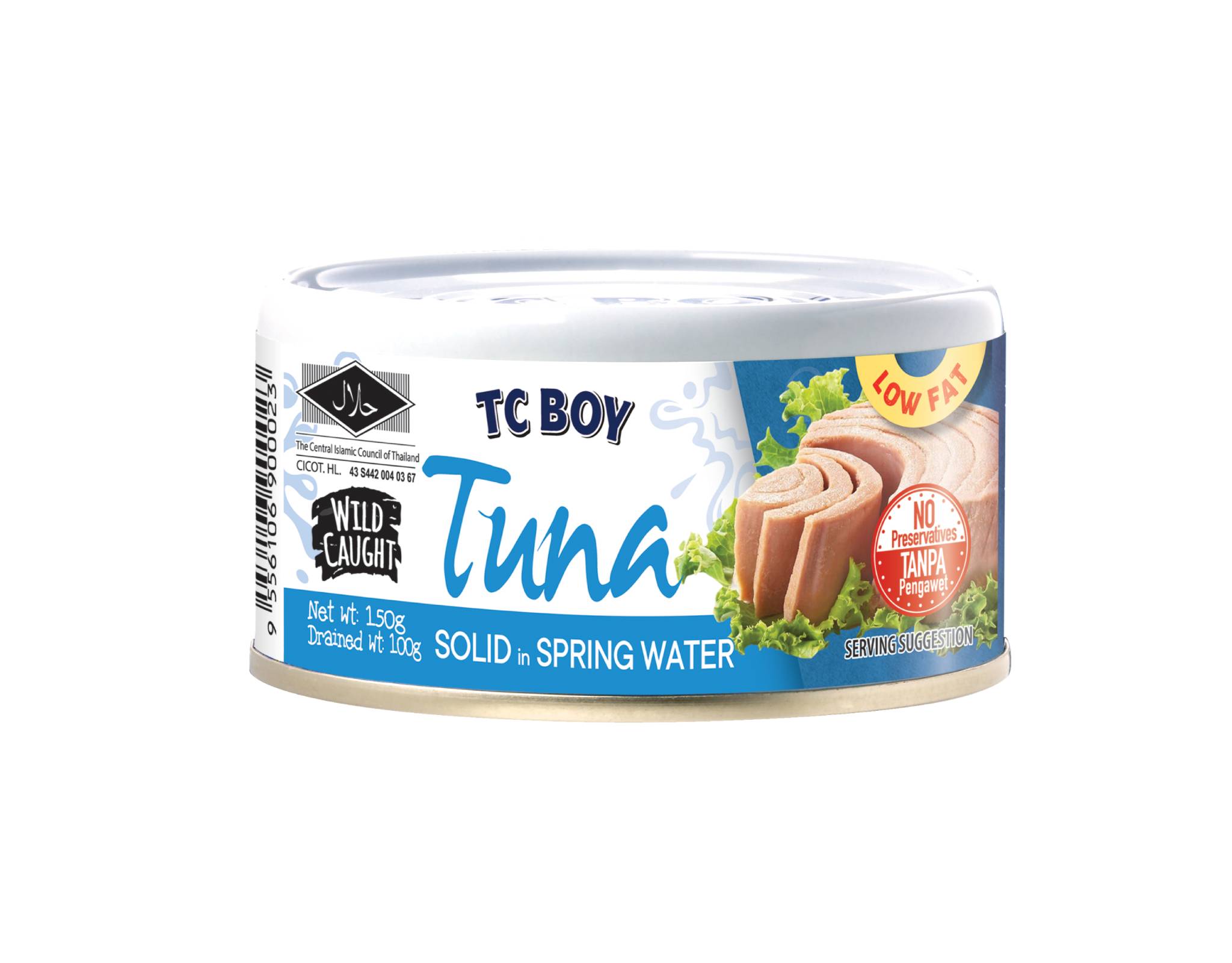 Tc Boy Tuna Solid White Meat Spring Water