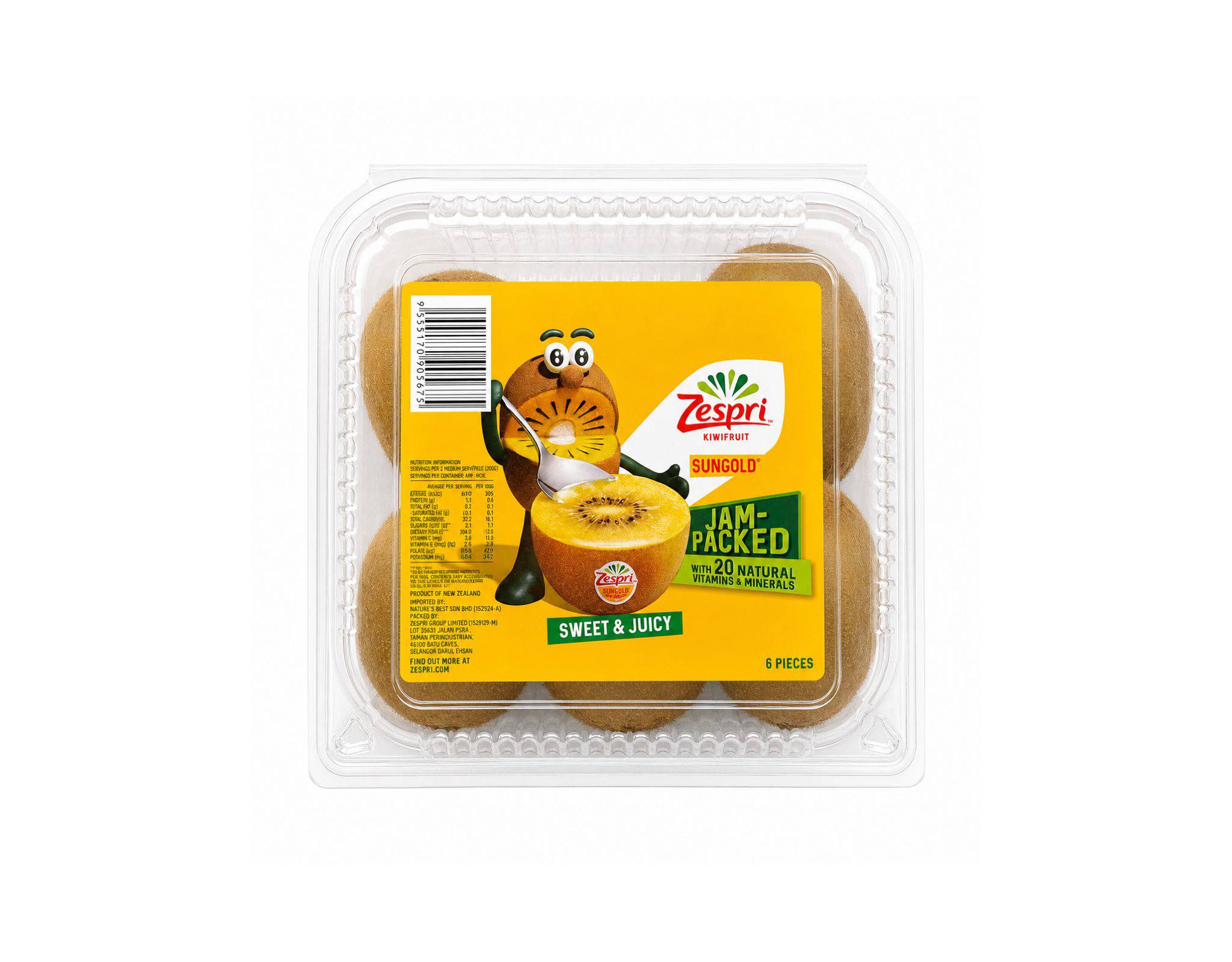 Zespri New Zealand Sungold Kiwi 6's