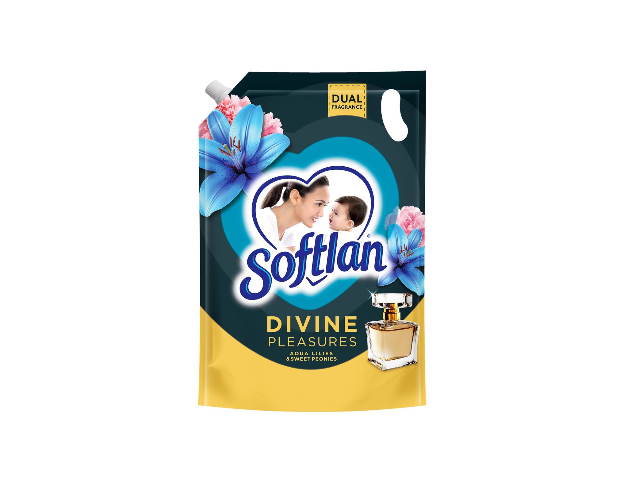 Softlan Fabric Softener Aqua Lilies Refill 1.5L